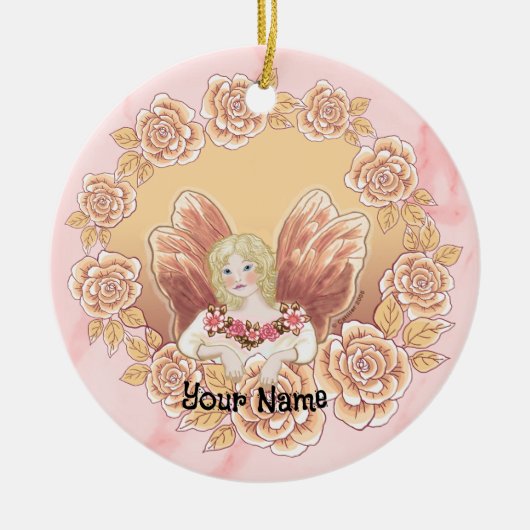 Roos Feeën Ring ornament (Voorkant)