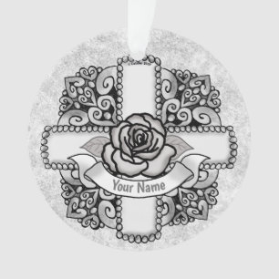 Roos Filigraan Christelijk Kruis Ornament