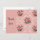 Roos flessenbehangpatroon Briefkaart (Voorkant / Achterkant)