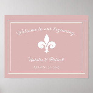 Roos Fleur de Lis Wedding Poster