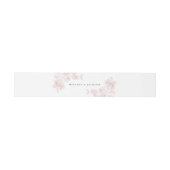 Roos Floral Blush Pink Wedding Uitnodigingen Wikkel (Vlak)