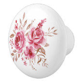 Roos Floral Ceramic Pull Keramische Knop (Rechts)