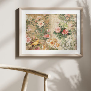 Roos Floral Ephemera Franse ontkoppeling Tissuepapier