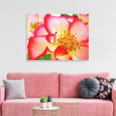 Roos Floral Garden Canvas Fotografie prints (Insitu (Woonkamer))