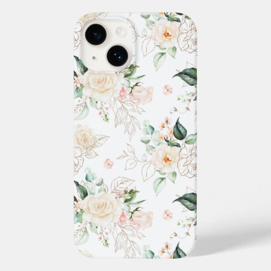 Roos Floral Garden Pattern Case-Mate iPhone Case (Achterkant)