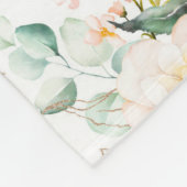 Roos Floral Garden Pattern Fleece Deken (Hoek)
