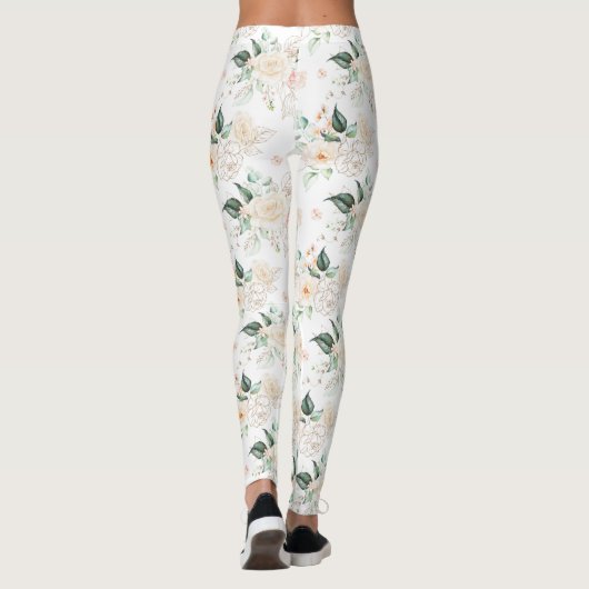 Roos Floral Garden Pattern Leggings (Achterkant)