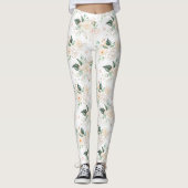 Roos Floral Garden Pattern Leggings (Voorkant)