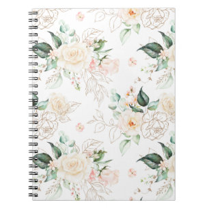 Roos Floral Garden Pattern Notitieboek
