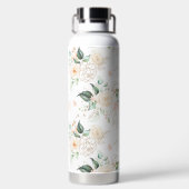 Roos Floral Garden Pattern Waterfles (Achterkant)