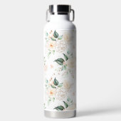 Roos Floral Garden Pattern Waterfles (Voorkant)