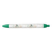 Roos Floral Garden Pattern Zwarte Inkt Pen (Voorkant)