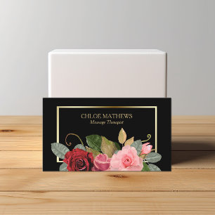 Roos Floral Gold Lijst Professional Visitekaartje