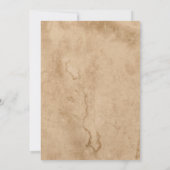 roos floral old paper bruiloft uitnodiging (Achterkant)