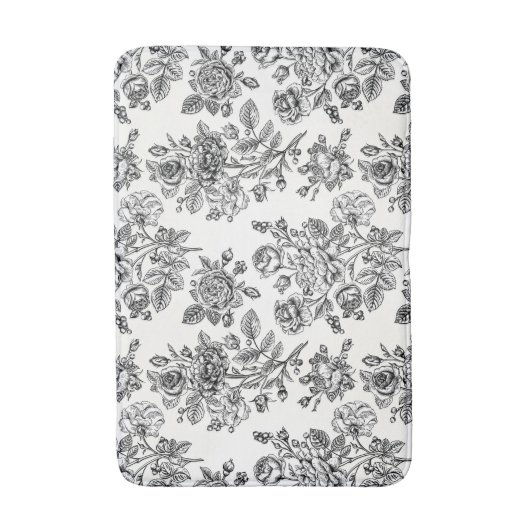  Roos Floral Pattern Badmat (Voorkant Verticaal)