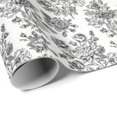 Roos Floral Pattern Cadeaupapier (Rol Hoek)