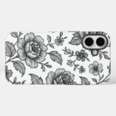  Roos Floral Pattern Case-Mate iPhone Case (Achterkant (horizontaal))