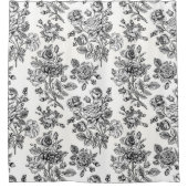 Roos Floral Pattern Douchegordijn (Voorkant)