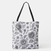Roos Floral Pattern Draagtas (Achterkant)