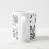 Roos Floral Pattern Extra Grote Beker (Achterkant)