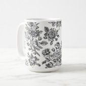 Roos Floral Pattern Koffiemok (Voorkant links)