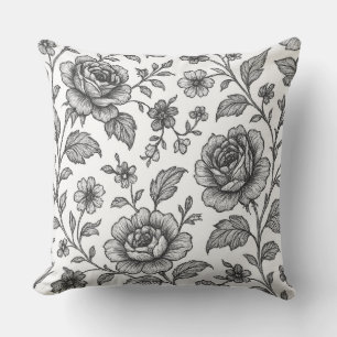 Roos Floral Pattern Kussen