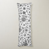 Roos Floral Pattern Lichaamskussen (Achterkant (Verticaal))