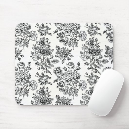  Roos Floral Pattern Muismat (Met muis)