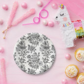 Roos Floral Pattern Papieren Bordje (Feest)