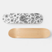 Roos Floral Pattern Skateboard (Horizontaal)