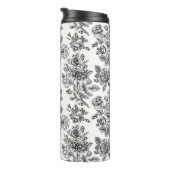 Roos Floral Pattern Thermosbeker (Geroteerd rechts)