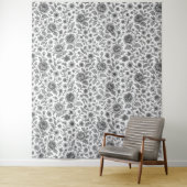  Roos Floral Pattern Wandkleed (In situ)