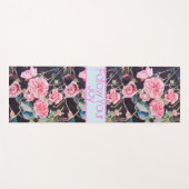 Roos Floral Pattern Waterverf Volg je Joy Yog Yogamat (Voorkant (horizontaal))
