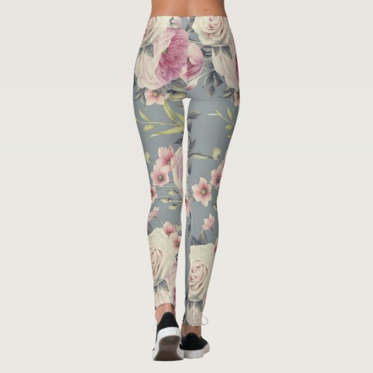 Roos Floral Print Leggings (Achterkant)