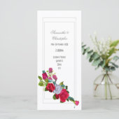 Roos Flower bouquet-kerktrouwprogramma Programma (Staand voorkant)