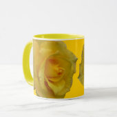 Roos Flowers Mok Coffee Cup Gele rozen Cup (Voorkant links)