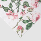 Roos Flowers Rosebuds Floral Weefpapier Tissuepapier (Detail)