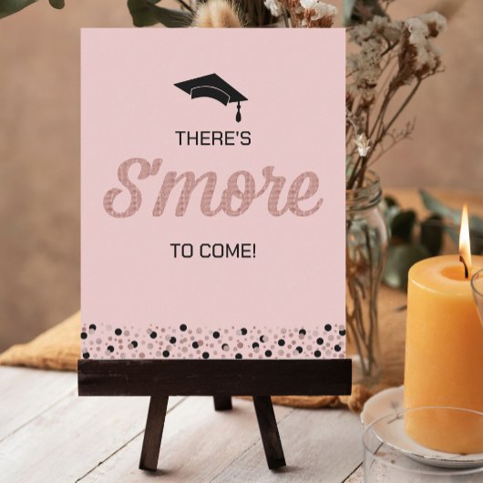 Roos Folie Script S'more Confetti Roze Afstudeerde Poster