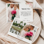 Roos foto Dank u kaart bruiloft