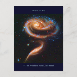 Roos Galaxies, arp 273 Briefkaart