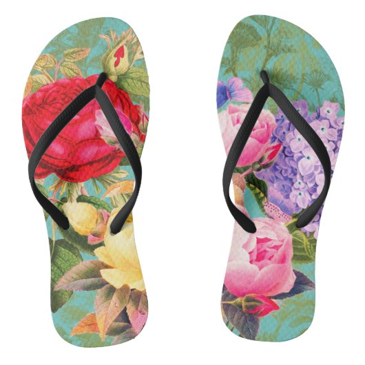Roos Galore Print Teenslippers (Voetbed)