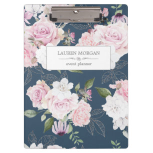 Roos Garden Blue Gepersonaliseerd klembord