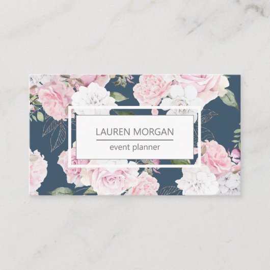 Roos Garden Blue | Visitekaartje (Voorkant)