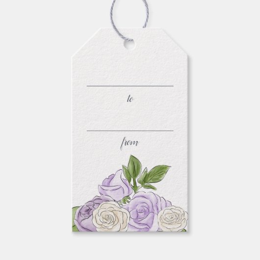 Roos Garden Cadeaulabel (Voorkant)