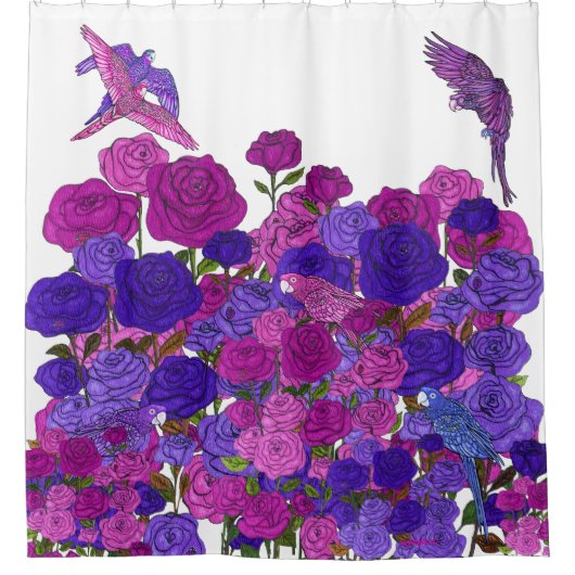 Roos Garden Douchegordijn (Voorkant)