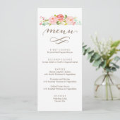 Roos Garden Floral Wedding Menu (Staand voorkant)