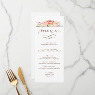 Roos Garden Floral Wedding Menu