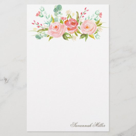 Roos Garden | gepersonaliseerd briefpapier (Voorkant)