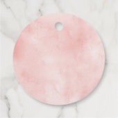 Roos Garden Girl Baptism Pink & Gold Bedankjes Labels (Achterkant)