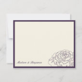 Roos Garden Hartelijk dank - Paars Bedankkaart (Voorkant)